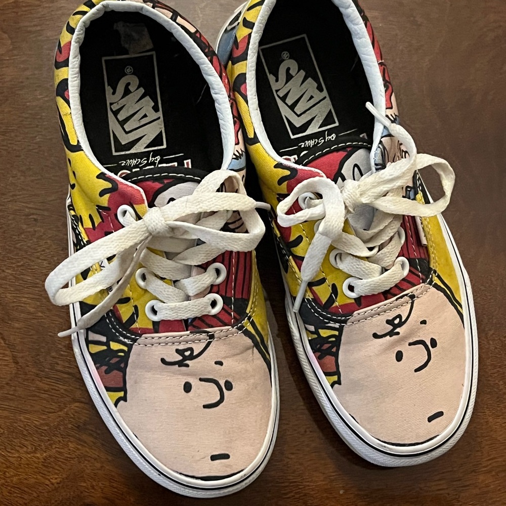Vans Kids Cartoon Graphic Sneakers - Yellow and Pink